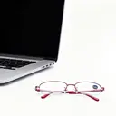 Lunettes de lecture à monture demi cadre  400d (rouge) image 2