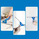 30CM Commercial-Grade Window Squeegee with Aluminum Alloy Blade, Blue Plastic Handle image 3