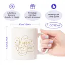 Alphynix 1 Mug Nouvel An 2026, tasse à café 33cl Bonne Année avec étoiles dorées pailletées, cadeau festif pour amis famille,Le cadeau de la saint-valentin, cadeau d’anniversaire image 7
