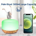 MOOST 2290 Essential Oil Diffuser, 500ML Aromatherapy Diffuser & Humidifier for Home with Timer, Quiet Mist Output, Remote Control, BPA-Free image 3