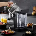 Geepas Barista Espresso Coffee Machine, 20 Bar, Milk Frother Steam Wand, Black & Silver - GCM41521UK image 3