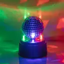 GLOBAL GIZMOS Table Lamp Disco Ball Rotating Silver/Multicolour Small image 0