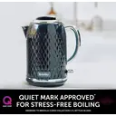 Breville Curve Electric Kettle, 1.7L 3KW Fast Boil, Textured, Black & Chrome - VKT017 image 1
