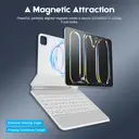 Rexsun Tablet Keyboard Case – Magnetic Floating Design， Detachable Protective Cover， Precision Trackpad for iPad Pro 11"/Air 10.9"/11"， Model P11-2 (White) image 4