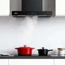 Ciarra Recirculation 60cm Extractor Hood, Wi-Fi & App Touch Control, 650 m³/h, Wall-Mount, 4-Speed with Booster, Black Aluminum Filters, Energy Class A+++ image 2