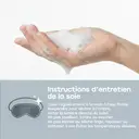 Zoesmien ZSM2321 Masque de sommeil ultra-mince en soie de mûrier et fibre de polyester avec bande élastique réglable - Bleu foncé image 8