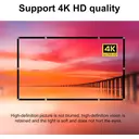 XBJ Écran de projection 120 pouces 16:9 | Écran de projection double face pliable anti-froissement HD 4K portable, angle de vision large de 160°, cordes et crochets extra longs pour une installation facile, intérieur/extérieur home cinéma/fête dans le jardin image 4