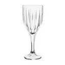 Maison by Premier Set of 4 Crystal Wine Glasses, Fluted Goblets, Clear Stemware, Ribbed Wine Cups For Bar Top, & Table Decor image 0
