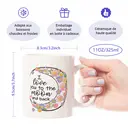 Alphynix 1 Mug Bis zum Mond und zurück, 33cl Keramik-Kaffeetasse avec handgezeichnetem Blumenkranz, romantisches Geschenk für sie, ihn, Ehefrau, Ehemann, Jubiläum,Le cadeau de la saint-valentin, cadeau d’anniversaire image 7