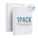 LeBonsoir Protège-matelas imperméable, respirant, surmatelas, drap-housse extra profond 30 cm, élastique tout autour, 100 % polyester, (Blanc, 200 x 200 cm) image 0