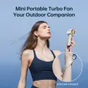 JISULIFE Pro1S Turbo ventilateur portable à écran LED - Or métallique image 5