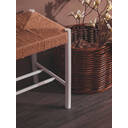 Interiors by Premier Stool Bandar Beech Wood & Hemp Rope White/Natural image 3