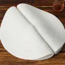 Lot de 6 sets de table ronds tressés en coton et polyester, lavables et résistants à la chaleur, diamètre 38 cm – Blanc image 3