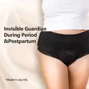MOLLIS Disposable Period Underwear for Women, Postpartum Panties, Maternity Knickers Heavy Flow Leak Proof, Black (Large/XLarge, Count, 16) image 5