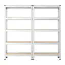 SONGMICSHOME  5-Laags Stellingkasten Set van 2, Stalen Opbergrek voor Garage, Schuur, 30 x 75 x 150 cm, Zilver image 0
