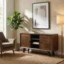 TV Unit Nevada Parquet Walnut/Black L:128cm image 0