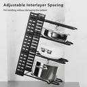 SRD Étagère de rangement à 8 niveaux pour cuisine avec 2 crochets en acier 4,5 mm image 5