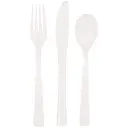 Unique Plastic Cutlery, White, 18 pack image 0