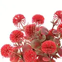 Yuejia  4Pcs 13.77in/35cmArtificial Billy Ball Flower Man Fake Plants Living Room Decoration Ornaments Desktop Fake Flowers(red) image 7
