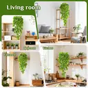 Yuejia 4Pcs 30in/76cmArtificial ake Vines Monstera for Decoration, Artificial Plants Ivy with Leaves Outdoor Indoor Decor Plastic Greenery Green Plant Faux Stems Home Garden Party Wedding Bedroom Room Office image 2