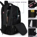 Backpack Men， Large Laptop Backpack 17.3 Inch School Backpack Laptop Bag with USB Charging Port Anti Theft Business Work Travel Backpack Teenager Notebook College Tech Women， Black， New Year Sale ， Top gift picks image 2