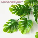 Yuejia 4Pcs 30in/76cmArtificial ake Vines Monstera for Decoration, Artificial Plants Ivy with Leaves Outdoor Indoor Decor Plastic Greenery Green Plant Faux Stems Home Garden Party Wedding Bedroom Room Office image 8