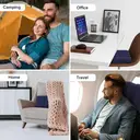 Milestone Inflatable Pillow Flocked Blue 26x53cm image 4