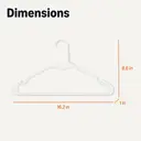 ANQI Plastic Clothes Hangers, Adult Size, White, Pack of 50 image 3