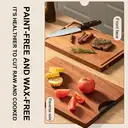 Zhang Xiaoquan Planche à découper en bois massif (400 x 280 mm) - Rectangulaire, pour la maison image 5