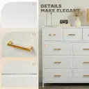 HOMCOM Chest of Drawers with 9 Fabric Drawers, Boucle Storage Organiser with Steel Frame, Fabric Dresser for Bedroom, Living Room, Hallway, Cream White image 3