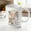 Alphynix 1 Mug céramique blanc 33cl avec un rassemblement ludique de chatons multicolores, cadeau vibrant et joyeux pour admirateurs de chats cette saison de fêtes,Le cadeau de la saint-valentin, cadeau d’anniversaire image 1