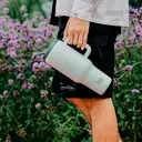 Bottle Bottle Stainless Steel Vacuum Travel Tumbler with Handle and Straw, 40 fl oz, Green image 5