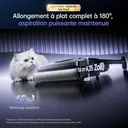 JONR H2 aspirateur eau et poussière, 20000 Pa, conception innovante sans odeur. | Réservoir d'eau de 1500 ml, position à plat à 180° (puissance d'aspiration et performance d'eau non réduites), adapté pour cuisine, chambre et salon image 4