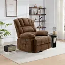 HONEYOU Fauteuil inclinable matelassé à bascule - Marron image 2