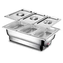 Huacan Réchaud Buffet Isotherme en Acier Inoxydable, Bassine de Service Chauffante Électrique, 1 pièce image 0