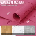 MISS LULU Good Nite Yoga Mats 6 mm Yoga Mat Gymnastics Mat TPE Sports Mat Non-Slip Fitness Mat Training Mat Pilates Mat for Yoga Pilates Training 183 x 61 x 0.6 cm Plum 183*61*0.6cm image 4