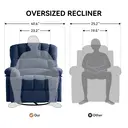 HONEYOU Fauteuil inclinable matelassé à bascule - Bleu image 4