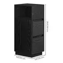 Ochama x SONGMICS Set of 2 Narrow Side Tables, Slim End Table with 2 Drawers, 1 Open Compartment, for Living Room, Bedroom, Black image 2