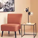 Interiors by Premier Side Table Depok Square Black/Rattan image 1