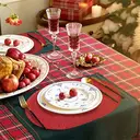 White Label  PP Placemats Set of 6 for Dining Table，PP oval placemat BL red，Washable Woven Vinyl Non-Slip 18x12 inches Placemat Heat-Resistant Durable Table Mats for Dining Table Easy to Clean image 3
