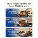 PURE COOK Poêle en acier inoxydable tri-ply | 304 | 20 cm (7,9 pouces) | Non toxique, durable, compatible four 220 ℉, tous feux compatibles, chauffe rapide et uniforme | Finition satinée | Sans couvercle, petite poêle à frire | Argent image 2