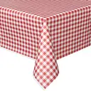 Unique Plastic Table Cover, Red Gingham, 1.37 x 2.74m image 0