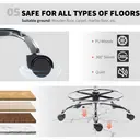 HOMCOM Draughtsman Chairs with 4D Lumbar Support, Ergonomic Mesh Tall Office Chair with Flip-up Armrests and Adjustable Footrest, 360 Degree Swivel Task Stool for Standing Desk, Home Office, Black image 7