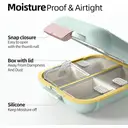 GAONLY Pilulier de voyage avec 7 compartiments et couvercle hermétique en matériau sans BPA - Vert image 3