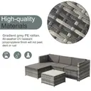 Garden Corner Sofa rattan Garden Furniture Patio Set Garden Entertaining Set Garden Rattan Furniture Lounge Set,Grey  image 4