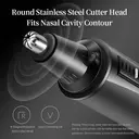 Sparoma 3-in-1 Ear and Nose Hair Trimmer for Men – Ear & Nose Hair Clipper with LED Light, Sideburn & Eyebrow Trimmer Heads, 6500RPM Motor, Full-body Waterproof, Battery-Powered, Portable Grooming Kit with Storage Base – TC-3580, Black image 5