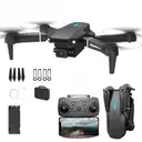 FACEGLE E88 Drohne mit optischer Stabilisierung und barometrischem Druck, leichtem faltbarem Gehäuse, Front-LED-Licht, 360° automatischer Rolle - ideal für Anfänger (FPV Mini-Drohne FPV) (Schwarz) image 0