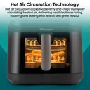 Hisense 6.3L Air Fryer - Black, 1800W,  Energy-Saving, Colour Touch Display, Cooker with 10 Cooking Functions, HAF1800DCDUK image 1