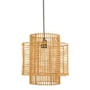 Interiors by Premier Pendant Light Jaya Rattan Natural image 1
