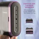 Tower Ceraglide Handheld Garment Steamer with Ceramic Soleplate, 1400W - Black and Lilac, T22038LIL image 3